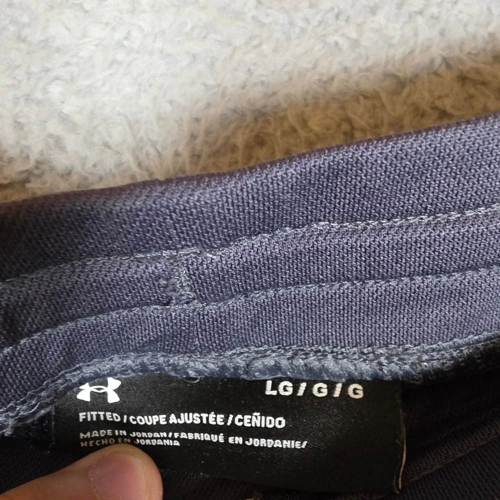 Under Armour Jogger Pants Mens‎ Large Gray Excellent Fitted Drawstring Gym